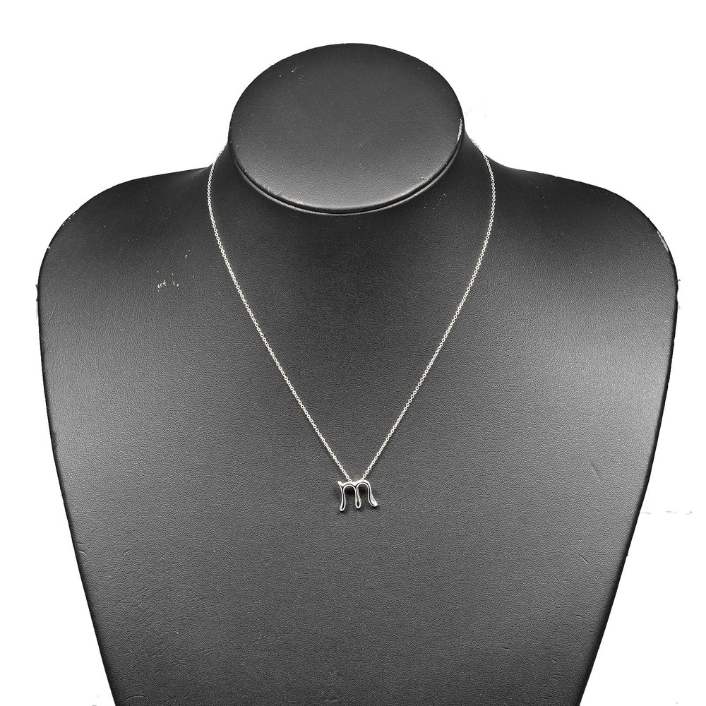 Tiffany Co Alphabet Letter Necklace Sterling Silver